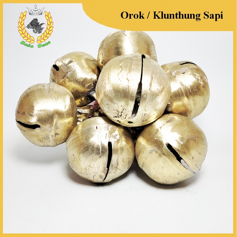 Klontong sapi besar | Orok / Lonceng kuningan / Korakan sapi  Kelontong bulat bundar/ Kelunthong sap