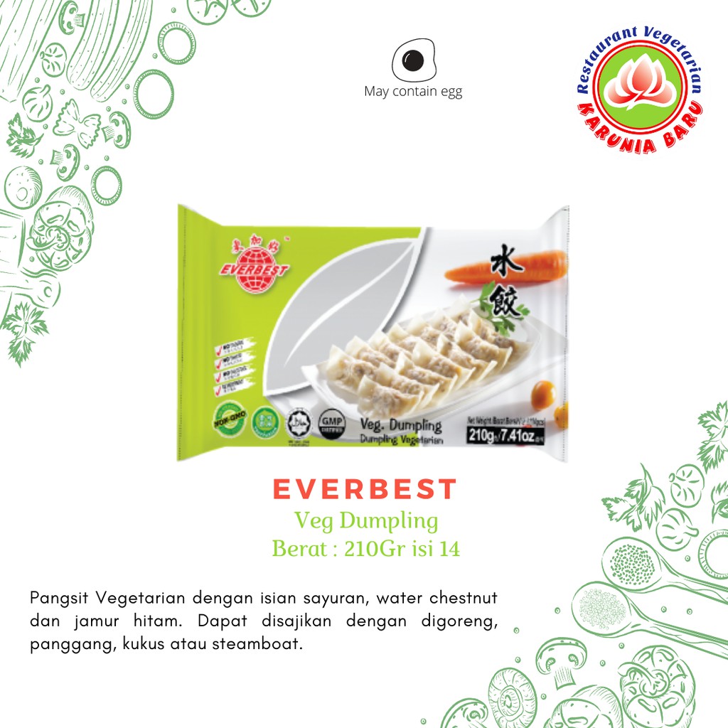 

EVERBEST Veg Dumpling 210 gr