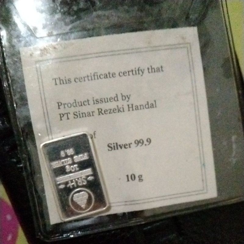 Perak SRH Antam 10 gram