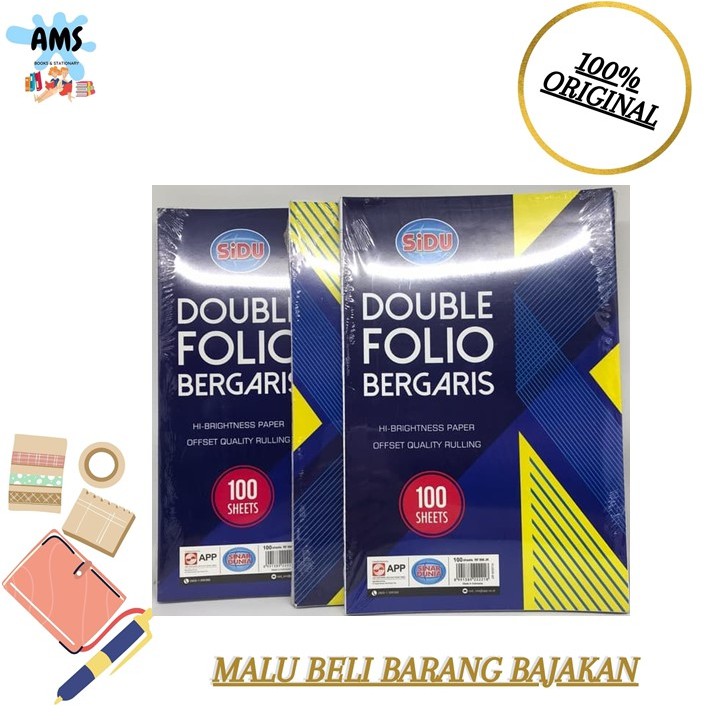 

KERTAS DOUBLE FOLIO BERGARIS 100 SHEET