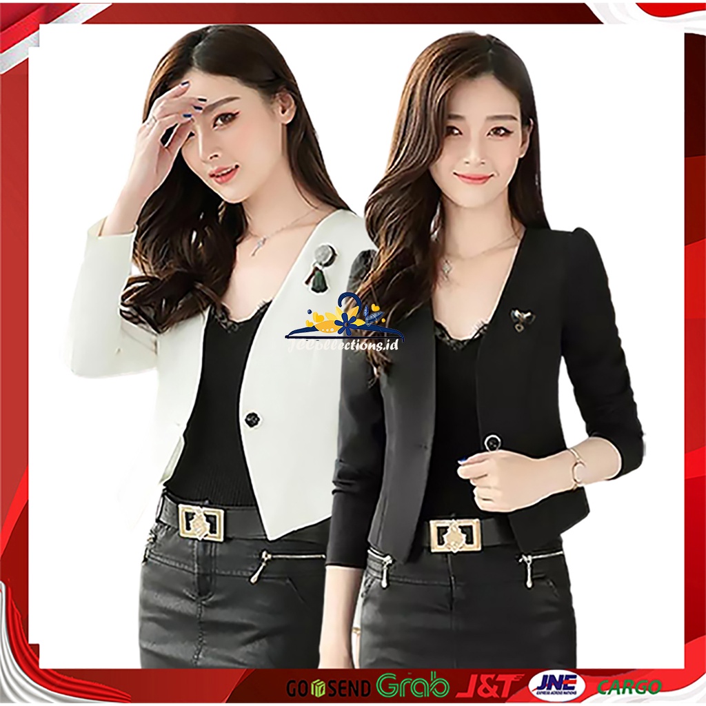 Blazer Wanita Korea Oversize Outer Kantor Kerja Variasi Kancing Fionna JCCollections