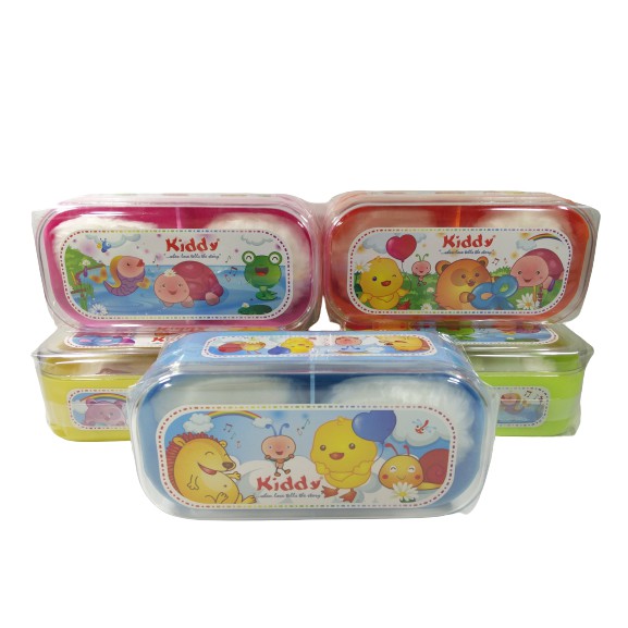 KIDDY Tempat BEDAK Bayi Isi 2 Puff Wadah Tabur Bayi