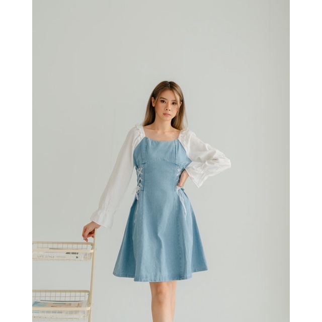 [ LittleBigCloth ] Haewon Denim Dress // Korean Dress Bigsize Denim Dress