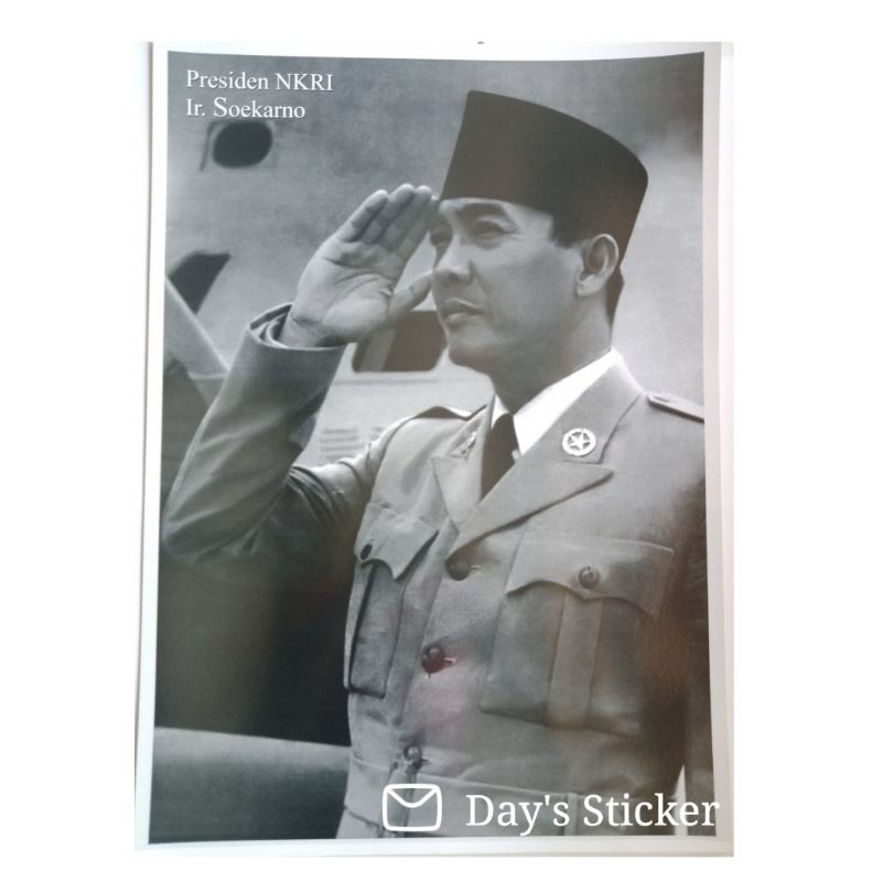 Jual Poster Soekarno Hormat Ukuran Jumbo 50cmx70cm Hiasan Dinding Rumah ...