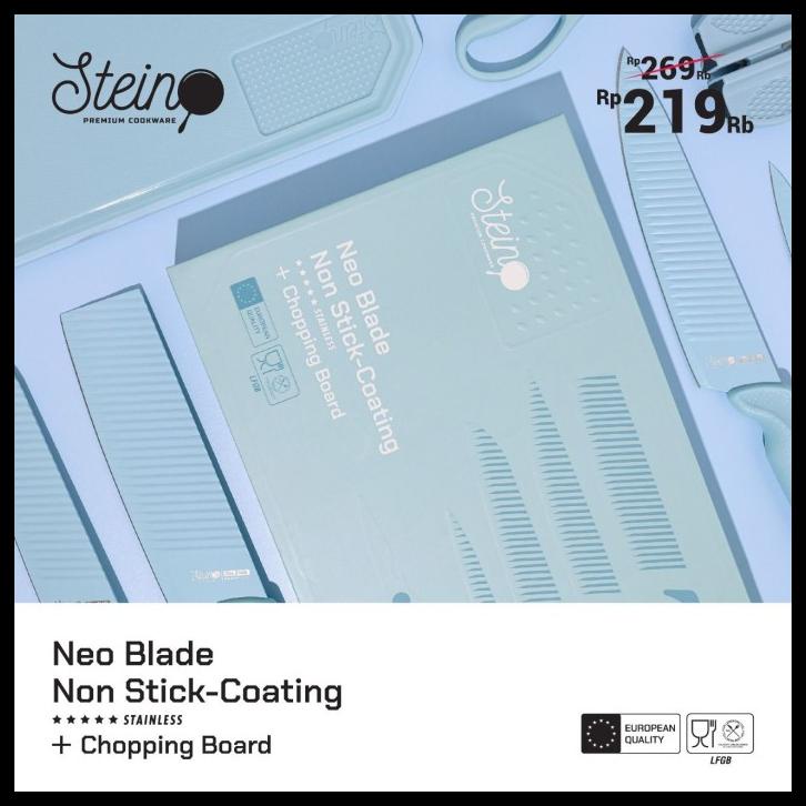 Diskon Stein _ Steincookware Neo Blade (Pisau Set +Talenan)