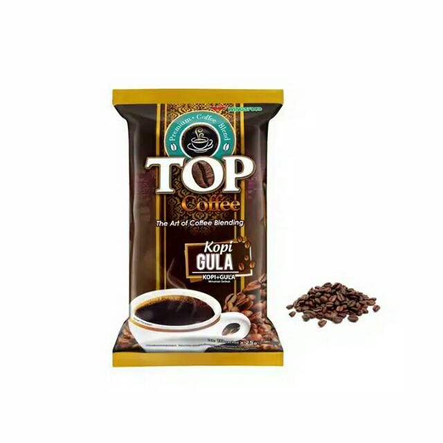 

Top Coffee (3in1) 310 gram isi 10 sachet x 31gr | Top Kopi instan Kopi+Susu+Gula Promo Diskon Murah