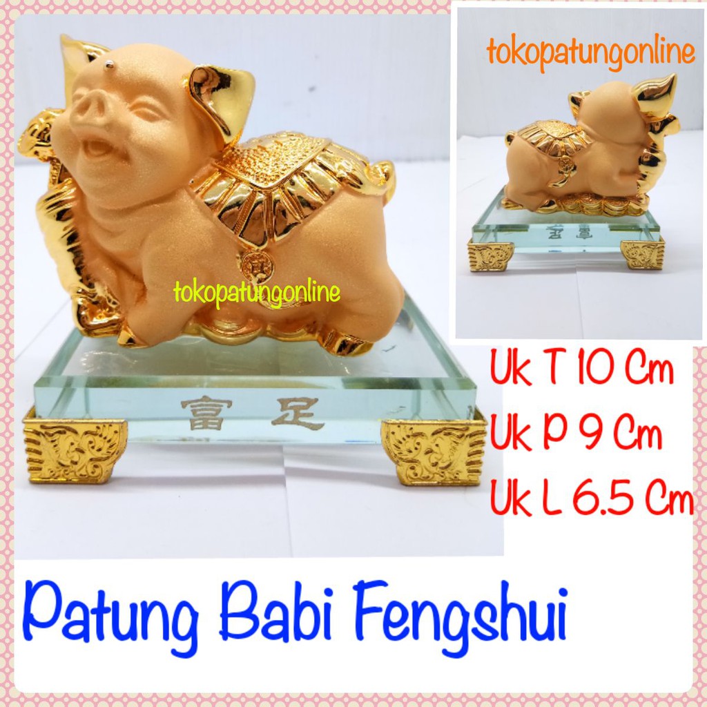 Patung Babi Fengshui Pasir Emas 010