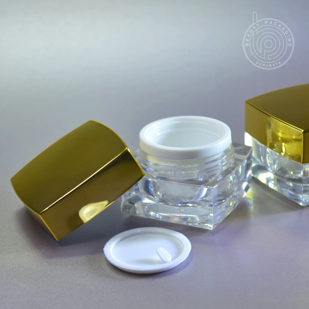 Pot Cream Acrylic 10gr Square