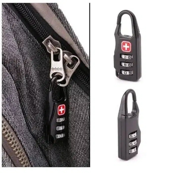 Gembok Swiss Password Code Lock Kunci Koper Kombinasi Angka Travel Bag