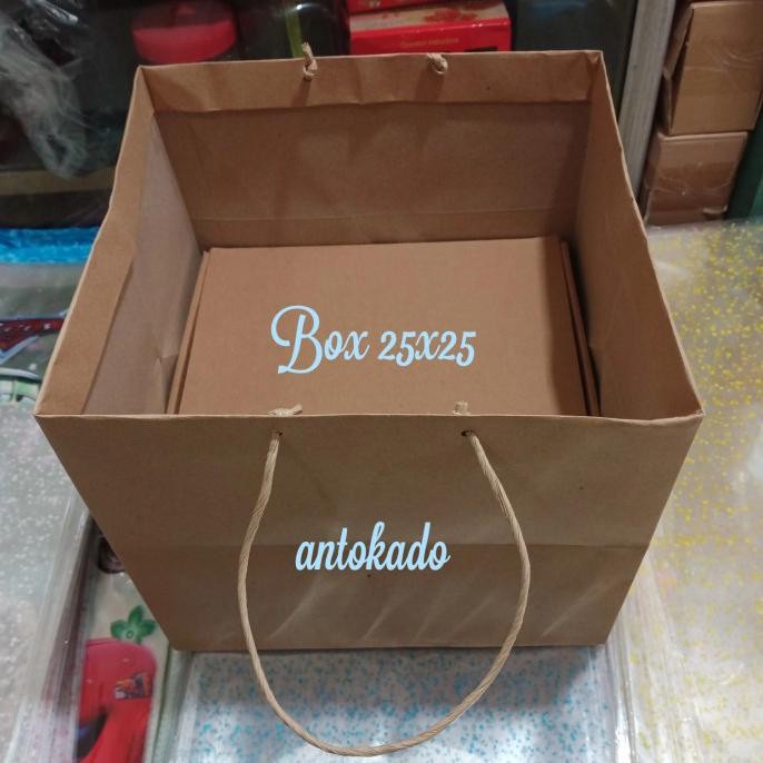 

(TERLARIS) Hot produk paperbag coklat 27x27 Tbk