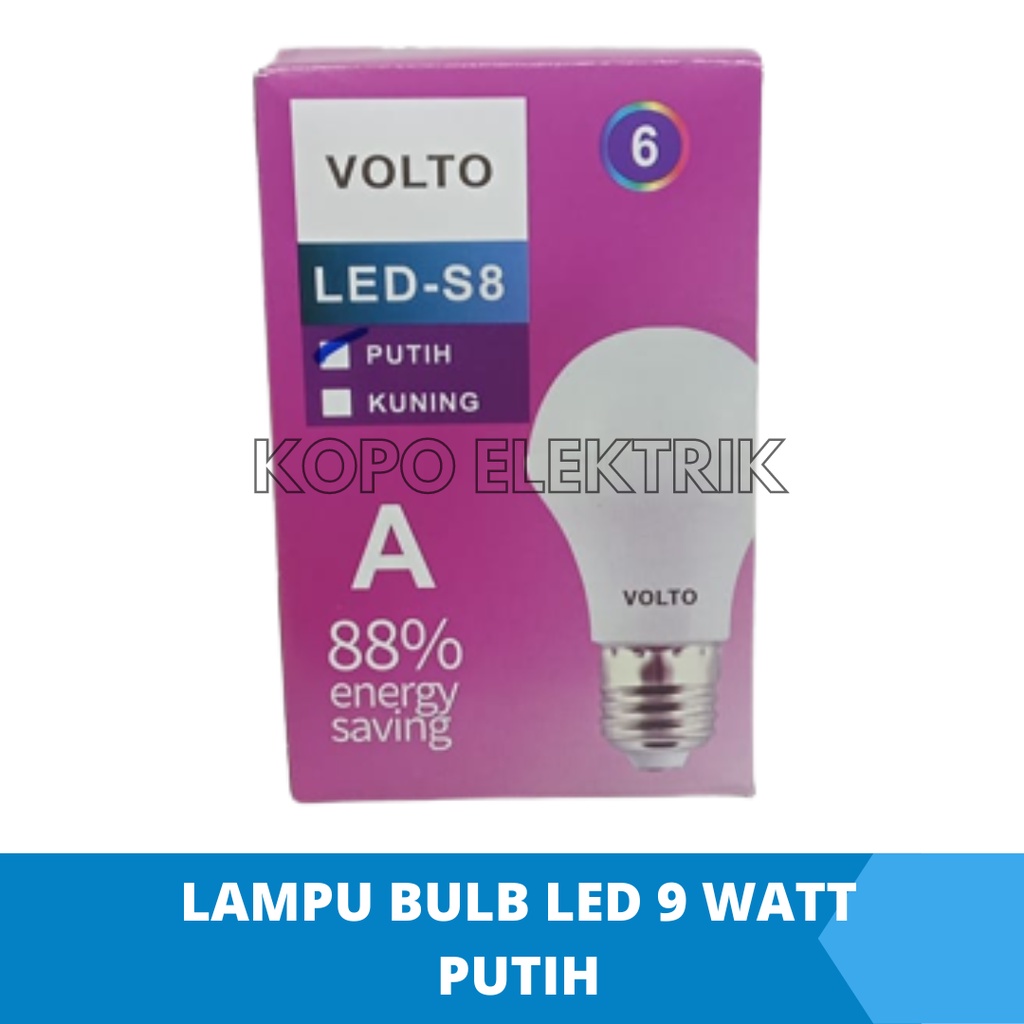 Lampu Led 9 Watt Bulb Murah - Putih