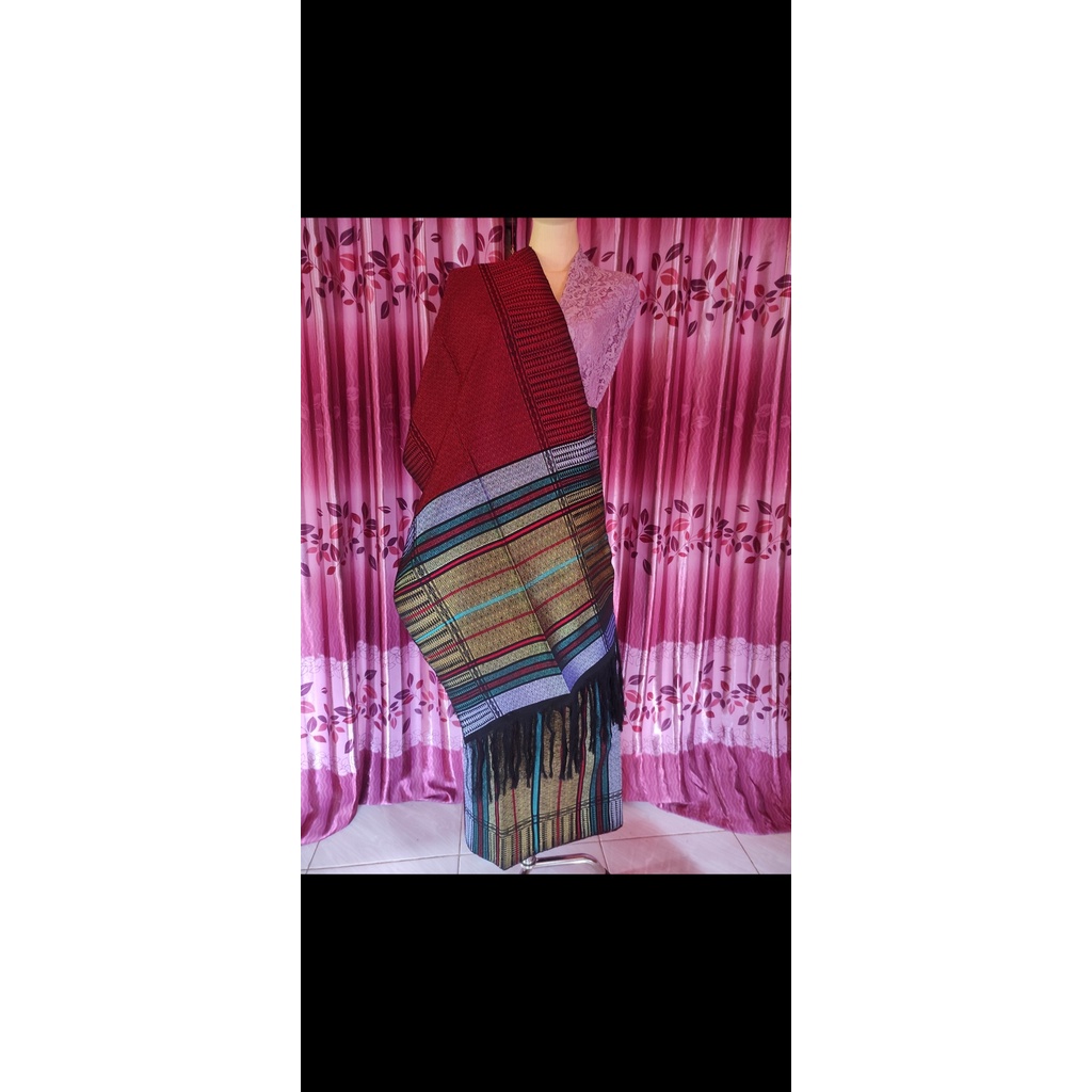Songket tarutung iccor moror merah gold sarung tarutung tenunan asli tangan tarutung setelan