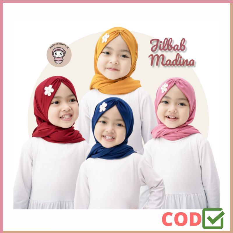 Afsheenastore Jilbab Madina / Pasmina Instan Anak Katalog 1