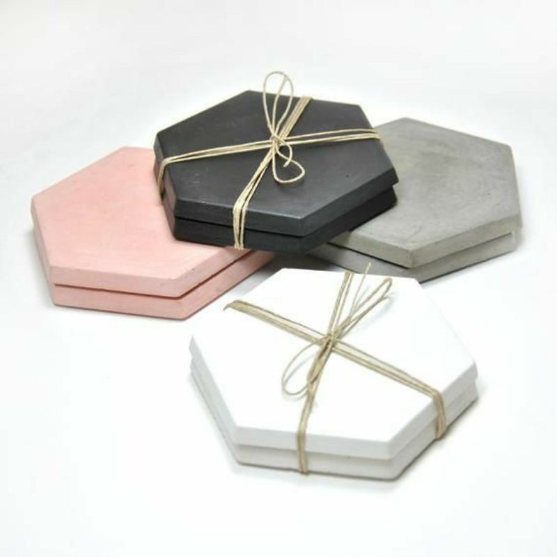 Tatakan Gelas | Alas Gelas Segienam Aestetik 8-10cm