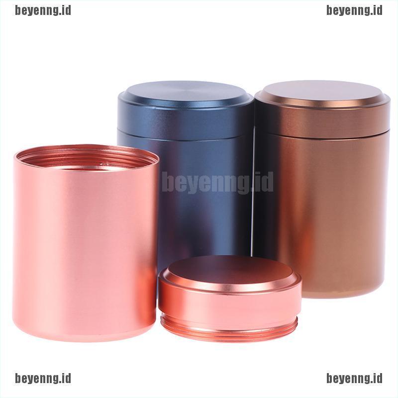 Bey 1pc Toples Penyimpanan Daun Teh Herbal Kedap Udara Bahan Aluminum