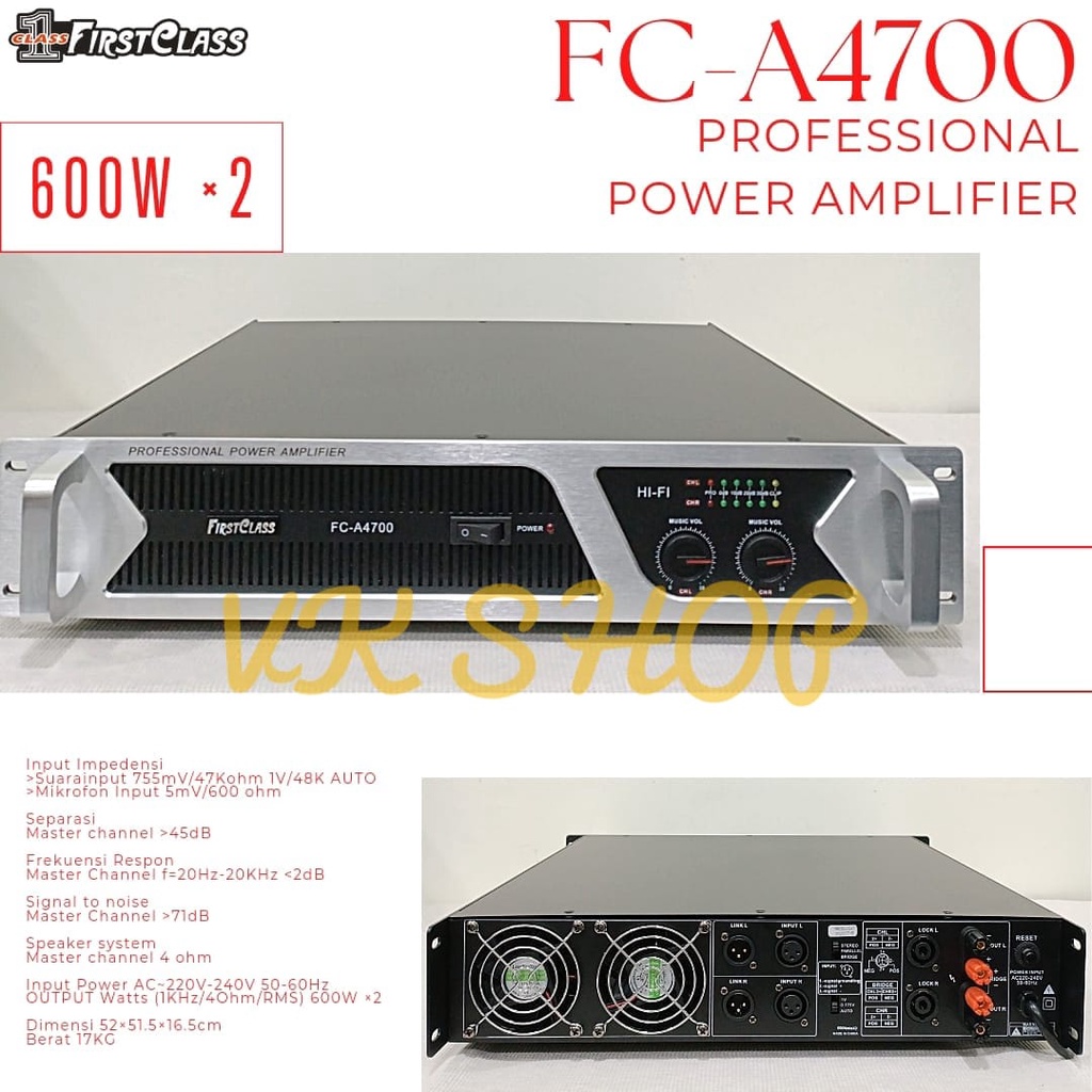 POWER AUDIO FIRSTCLASS FC A4700 / FCA4700 FIRST CLASS FCA-4700