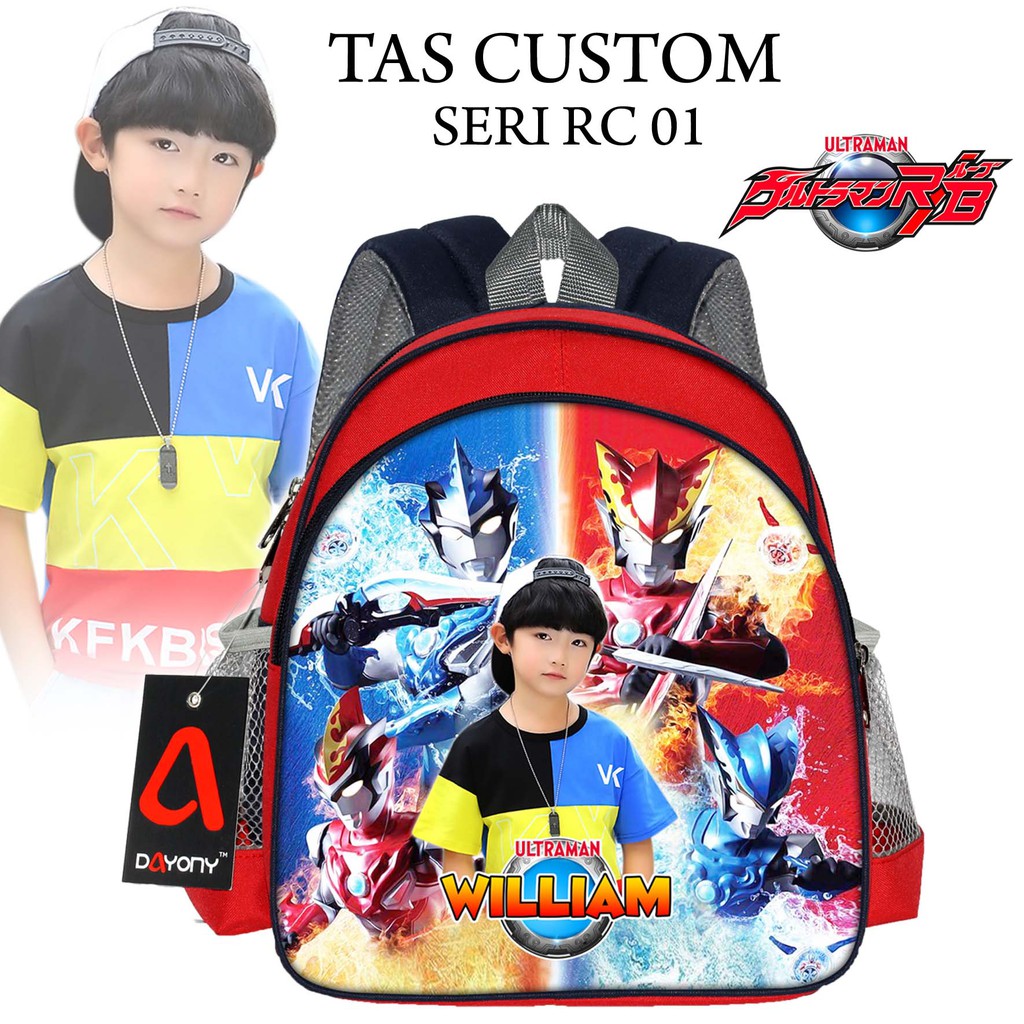Tas Anak Ultraman Karakter Gambar Custom RC 01 Dayony