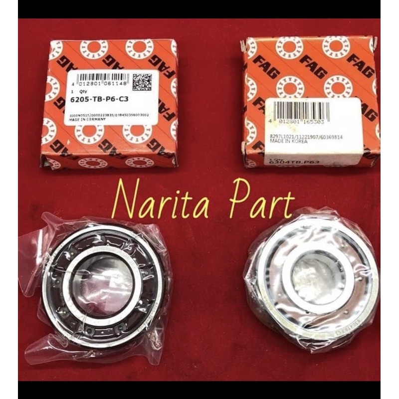Bearing High Speed FAG Asli 6304 6205 untuk Krek As RX King