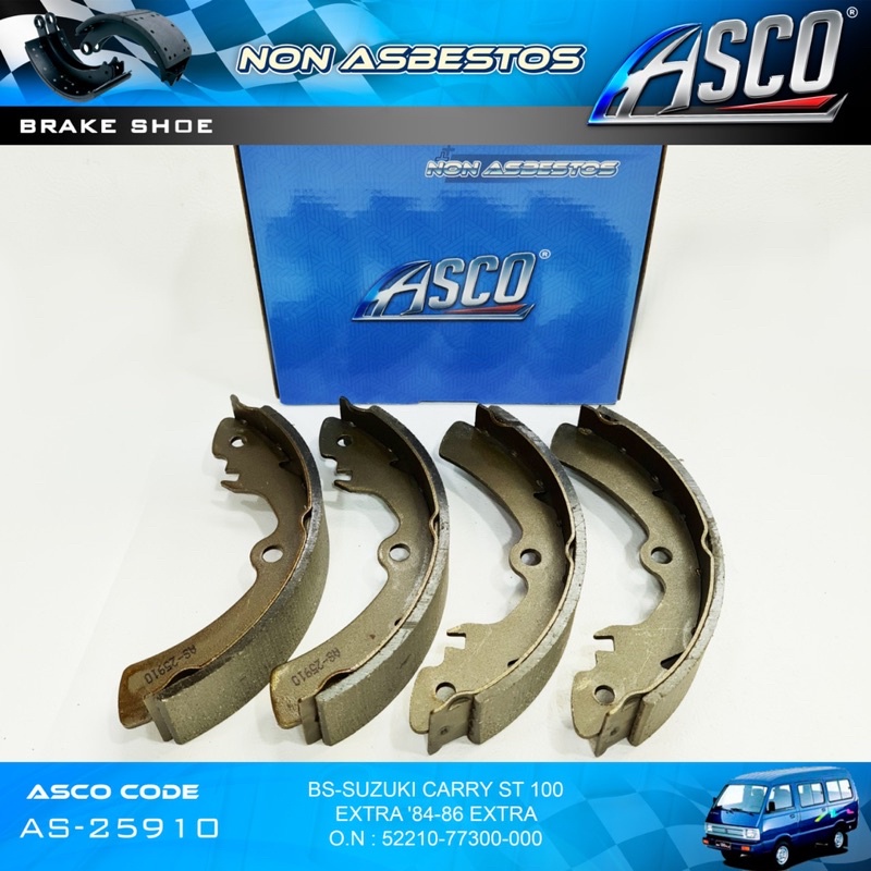 Brake Shoe Set / Kampas Rem Belakang Suzuki Carry ST100 ASCO AS-25910