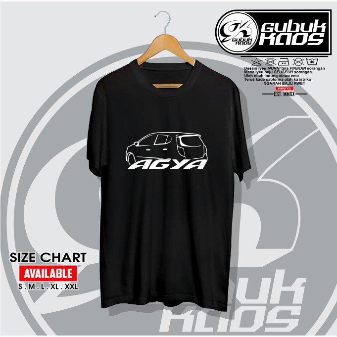 BAJU KAOS AGYA VEKTOR MEREK MOBIL TOYOTA AGYA - GUBUK.KAOS