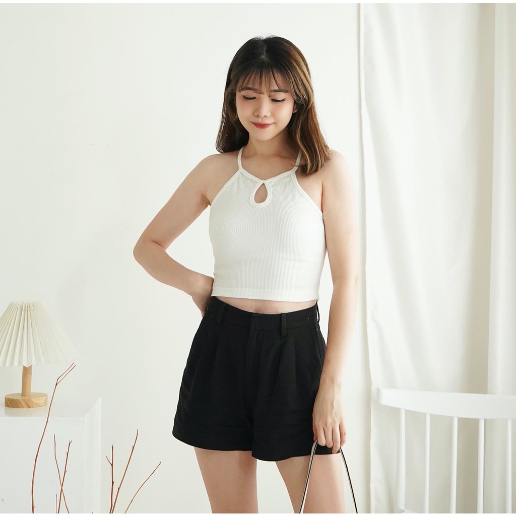 Korean Basic Tank Top Wanita Polos Crop Tanktop 132