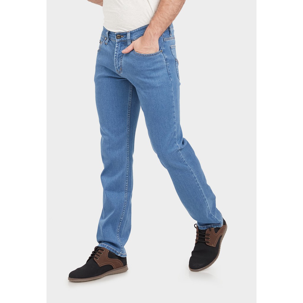 JBBoss Celana Panjang Jeans Polyring Stretch Regular Fit (Light Blue) / Ramayana Jatinegara