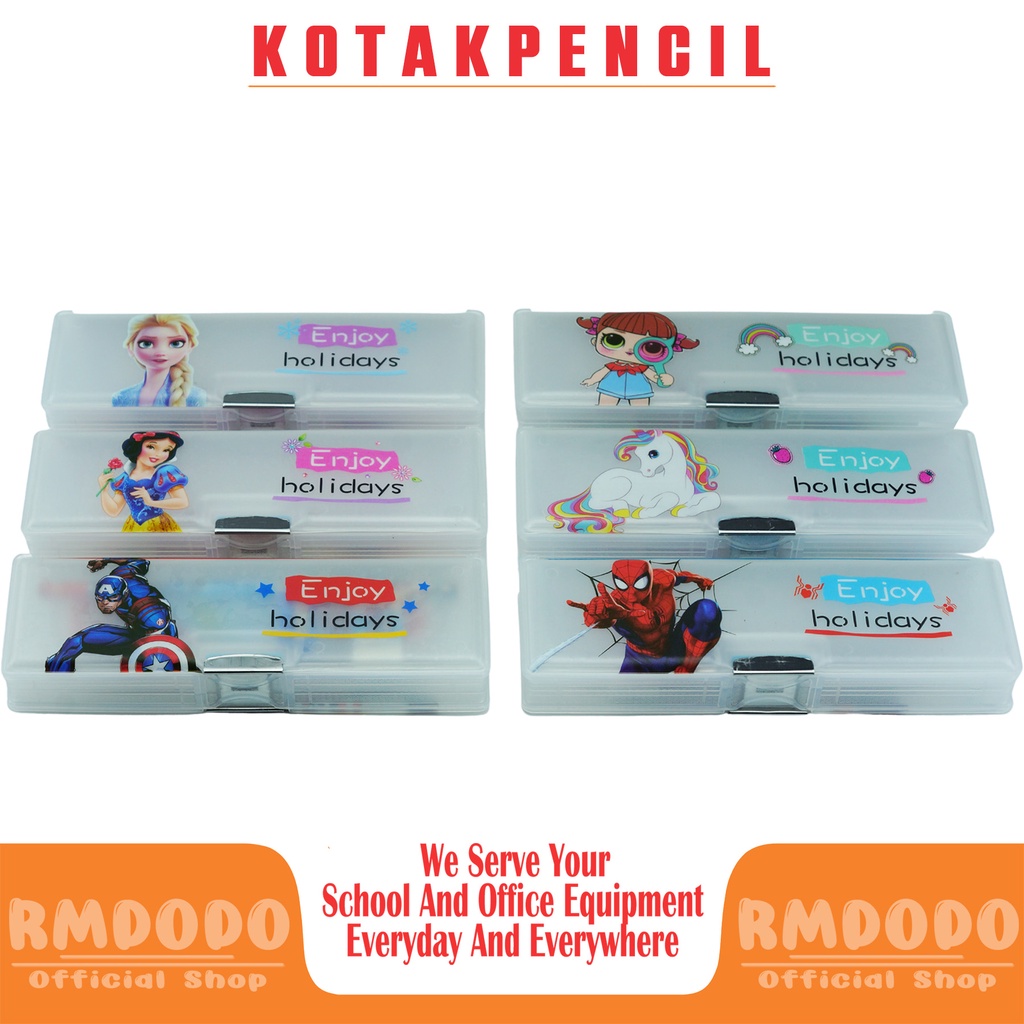 

Rmdodo Kotak Pensil Transparan Enjoy Holidays Murah / Kotak Pensil Transparan Set Alat Tulis / Kotak Pencil / Pencil Case / Tempat Pensil