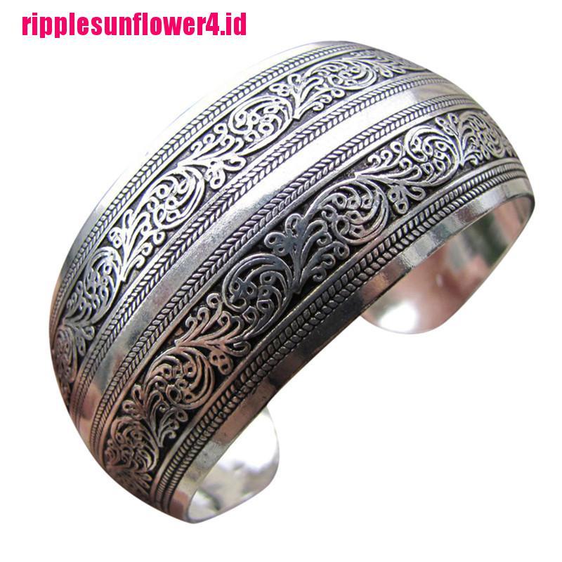 Gelang Tangan Lapis Silver Gaya Tibet Untuk Wanita