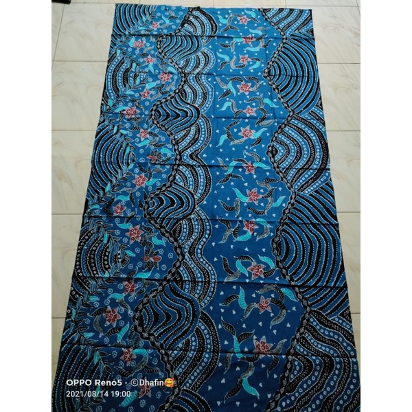 biru laut - kain batik tulis madura