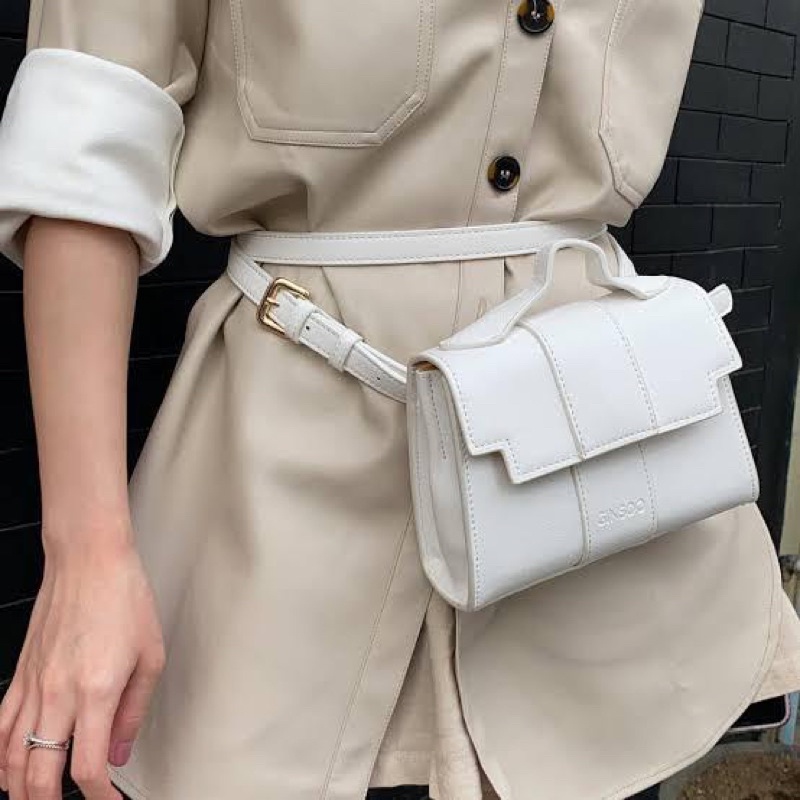 GINSOO 33 Convertible Vegan Bag Sustainable Tas Mewah Putih Hitam Black White Korea Local Brand Indo