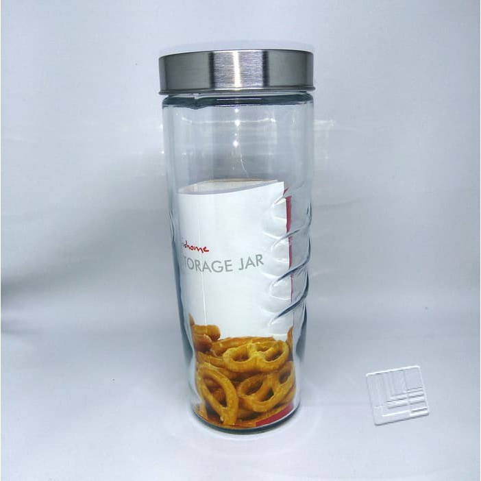 BO039 Toples Kaca Kue Kering Permen Kris Home Glass Jar Botol Genggam