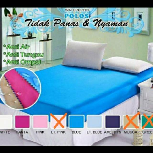 Kain bahan sprei meteran Katun Waterproof Polos