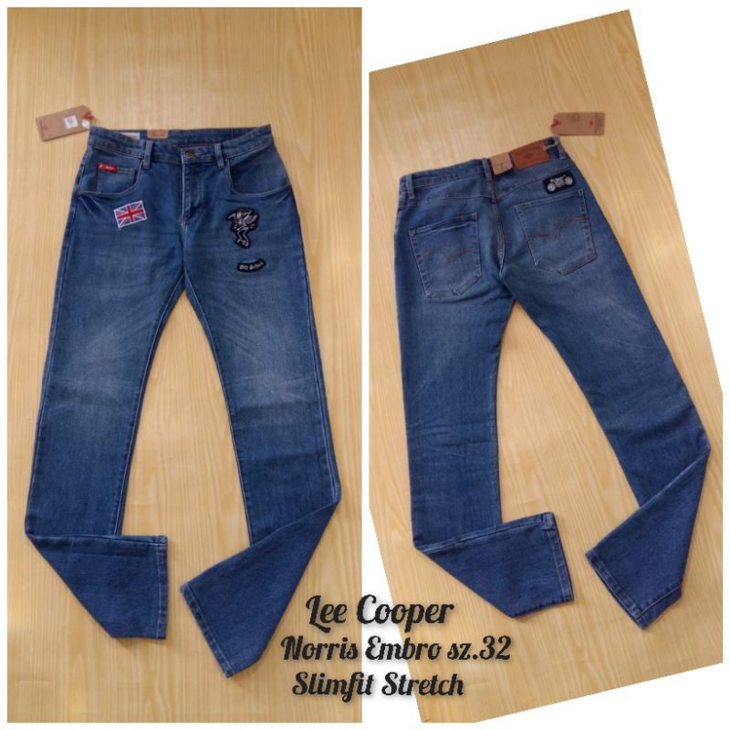 Celana Jeans Lee Cooper Original Norris Embro Slimfit Stretch sz.32 - 1035 Man-Pria