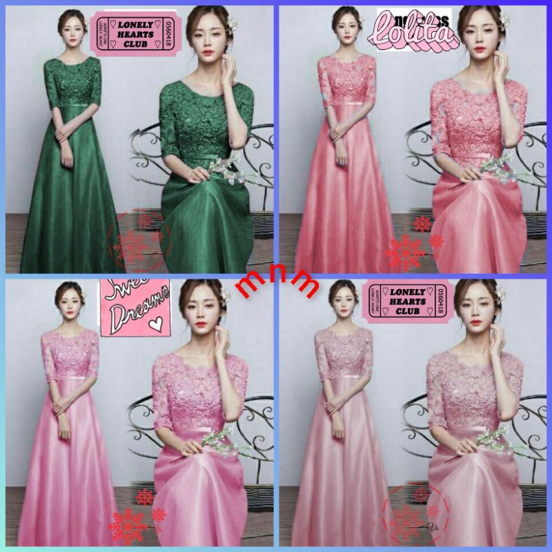 LONGDRESS PESTA PARTY DRESS JUMBO BIGSIZE DRESS PESTA PREMIUM STAY REAL LD 130 LENGAN PENDEK LD 120 