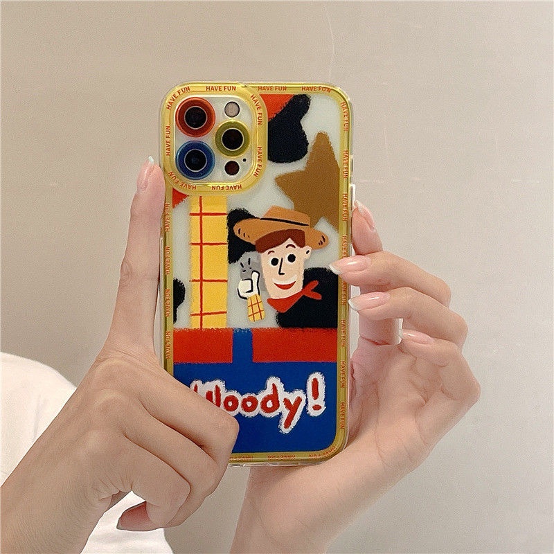 Woody Kartun Karakter Pola Casing Ponsel Untuk iPhone 7 8 Plus X Xs Xr 12 11 Pro Max