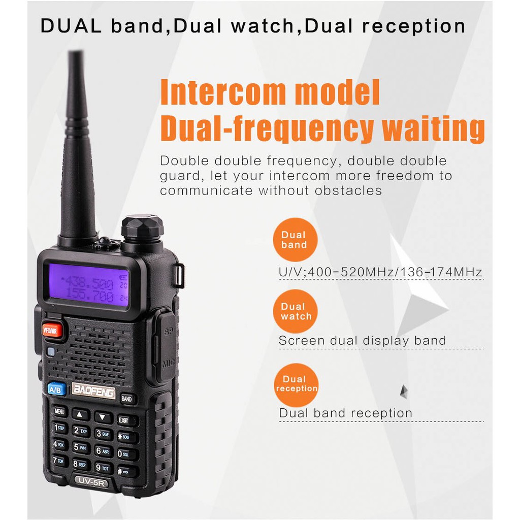 BAOFENG UV-5R Dual Band Walkie Talkie