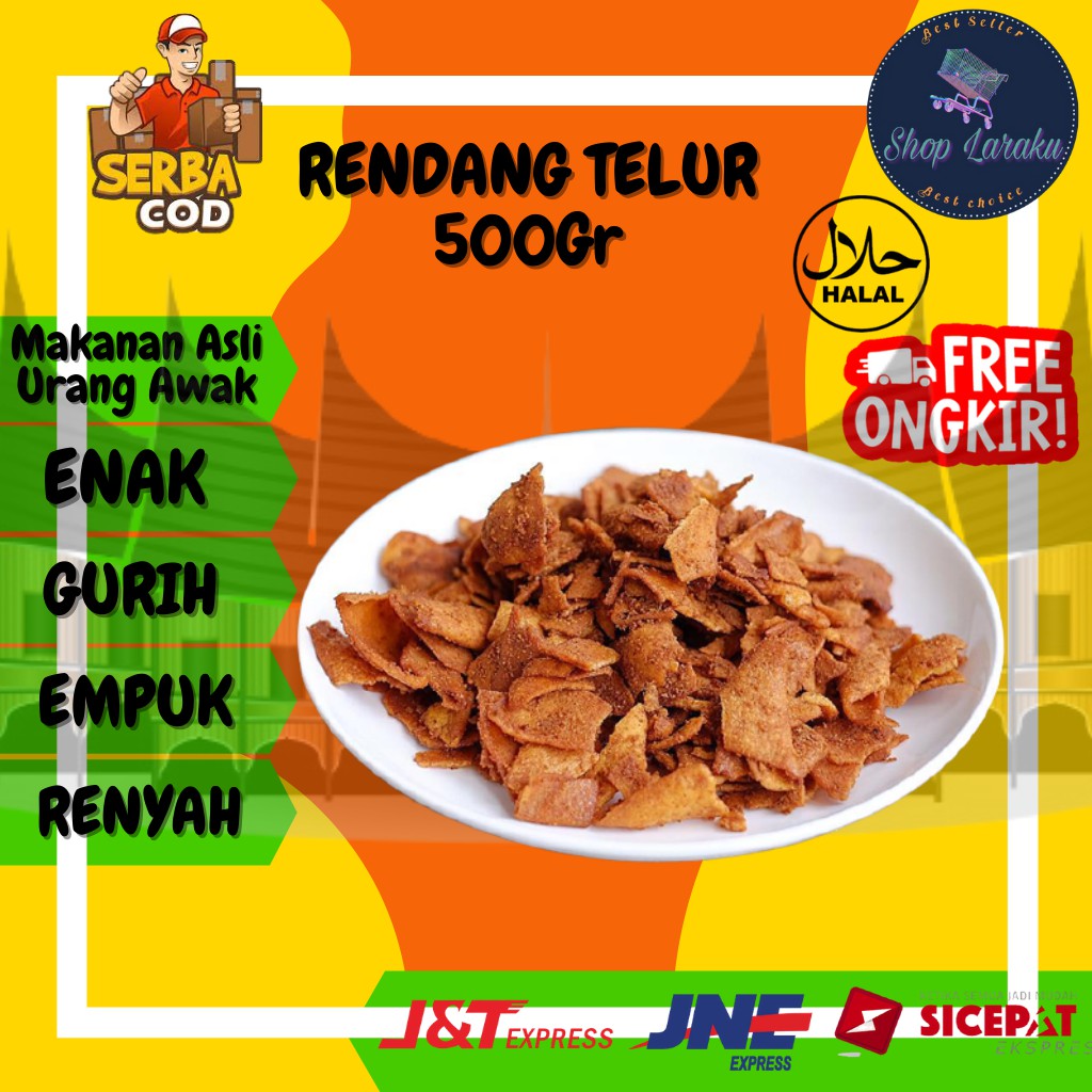 Rendang Telur Erika 500Gr Makanan Khas Minang Masakan Asli Payakumbuh Cemilan Enak Gurih Padang