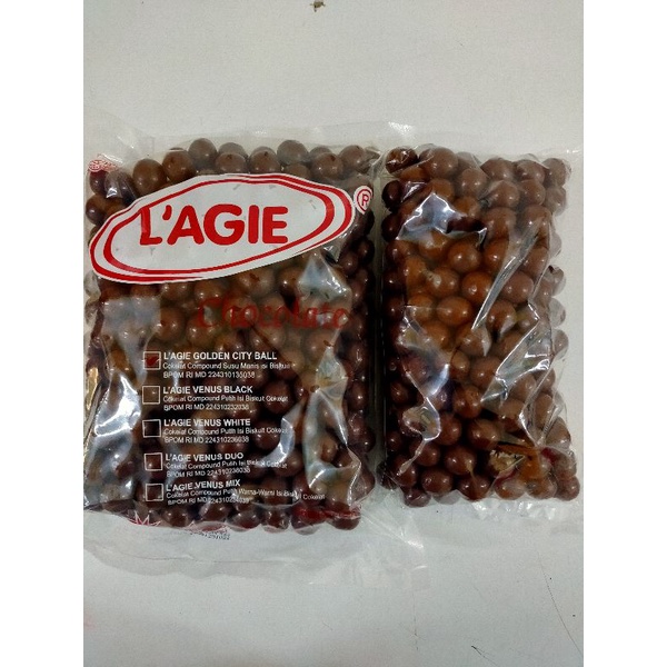 

TERMURAH !! LAGIE GOLDEN CITY BALL COKLAT REPACK 500GR/ 1 KG