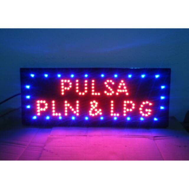 Tulisan lampu led / led sign pulsa pln & gas lpg