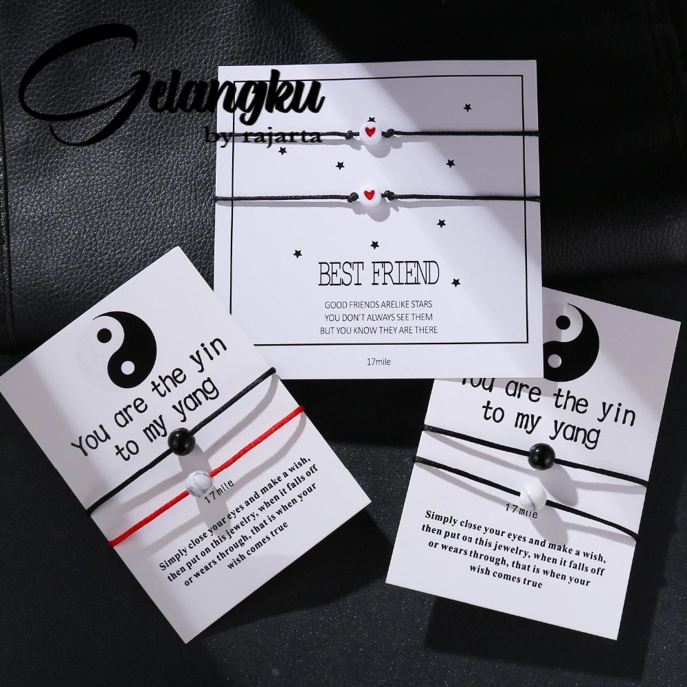 Gelang Couple Persahabatan Cinta Batu Keseimbangan