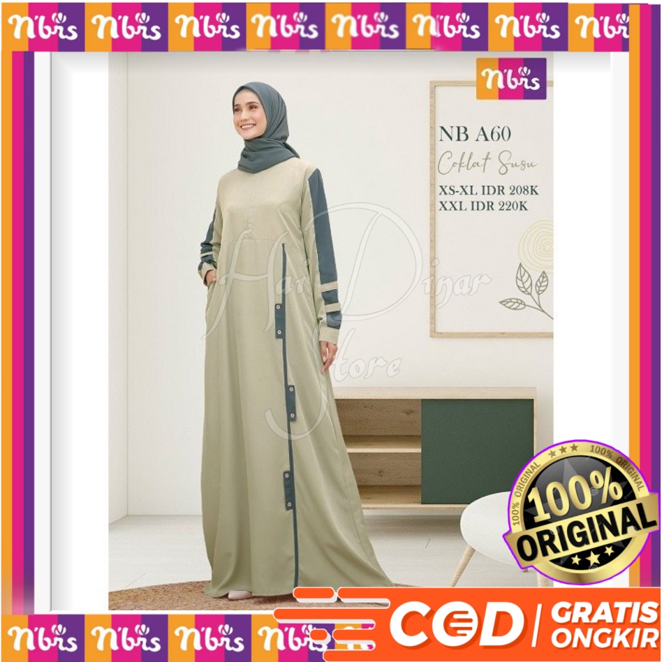 [Baru] Nibras Gamis Muslimah NB A60 Ready