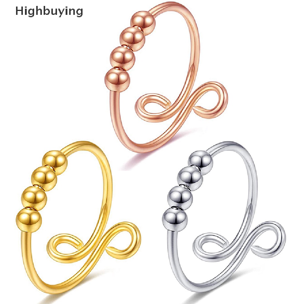 Hbid Cincin Open Ring Adjustable Anti Stress Untuk Pria / Wanita