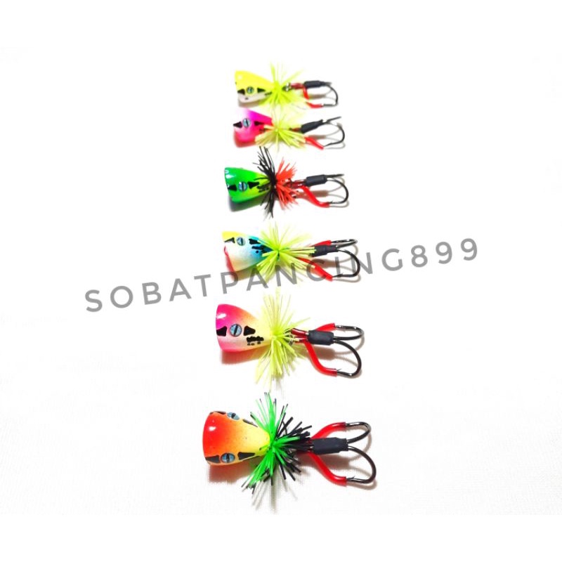 umpan pancing jaws / jaws frog / umpan kayu 7gr 2cm