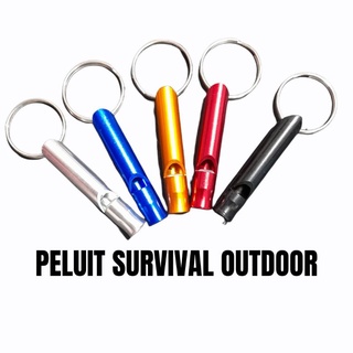 Peluit Outdoor Survival Gantungan Kunci Aluminium Alloy