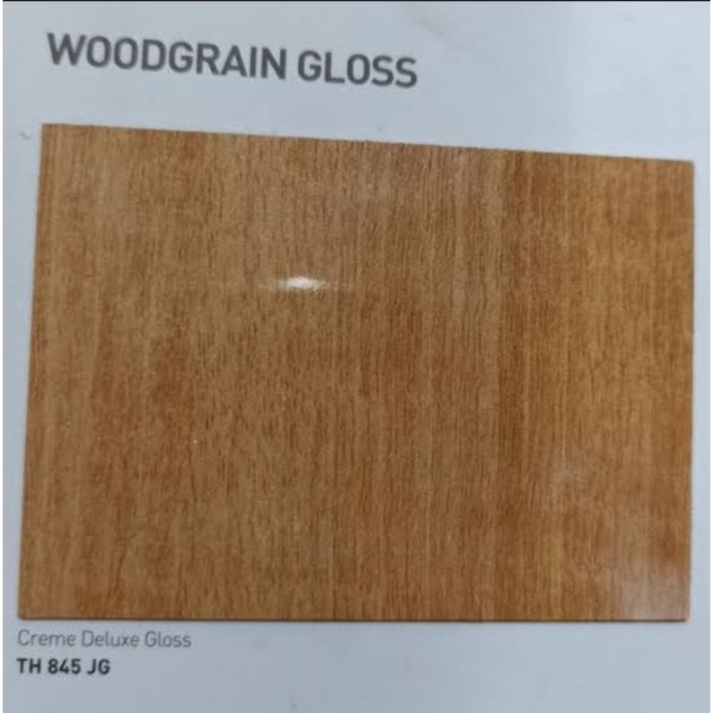Lapisan meja lemari motif kayu mengkilap HPL TACO TH845JG creme deluxe gloss 0.8mm x 122mm x 244mm