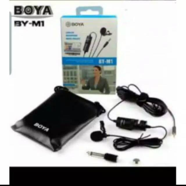 Mic Boya BY-M1 Clip On Lavalier  kamera DSLR .MIRROLES SMARTPHONE