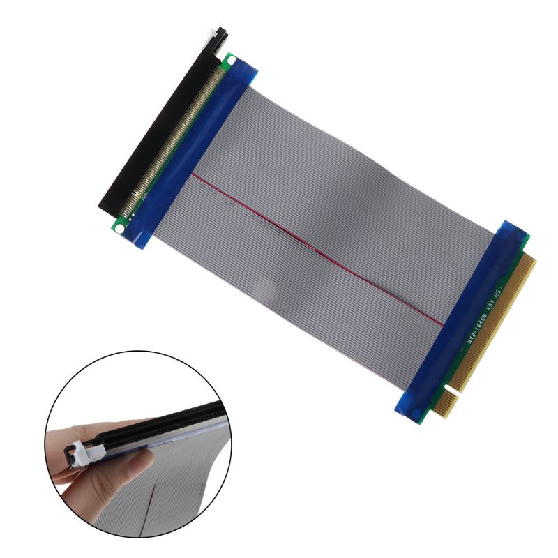 Btsg PCIe 16X Riser Extender Card Adapter Kabel Fleksibel PCI Untuk Express PCI-E 16X Ke