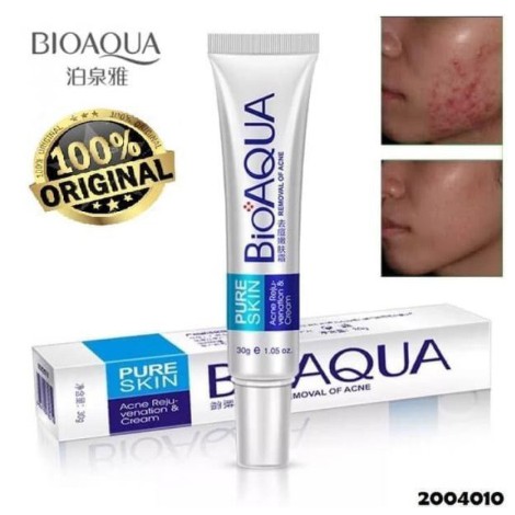 Bioaqua Pure Skin Acne Rejuvenation Cream Menghilangkan Bekas Jerawat Flek Komedo Shopee Indonesia