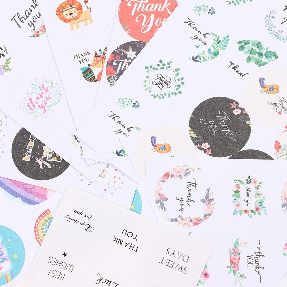 Populer Stiker Ucapan Terima Kasih Sovenir Pernikahan Paket Dekorasi Perlengkapan Alat Tulis Label Segel Gift Lable