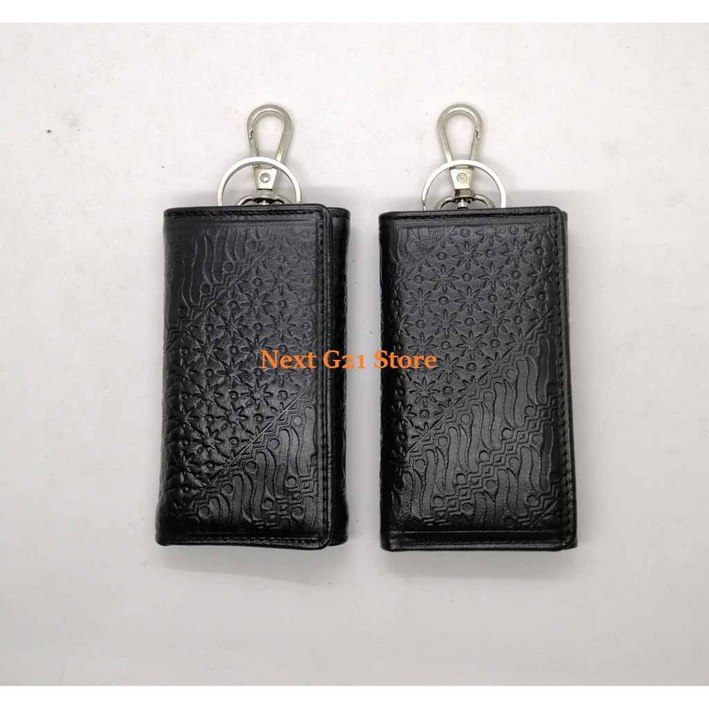 Dompet STNK Mobil dan Motor Kulit Asli Semi Reject, Model Tiga Lipat Motif Batik